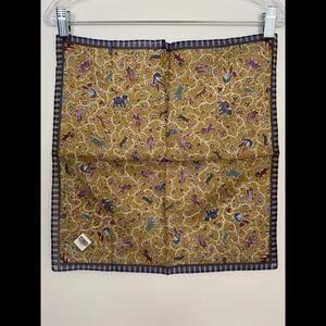 Kenzo Colorful Patterned Silk Scarf